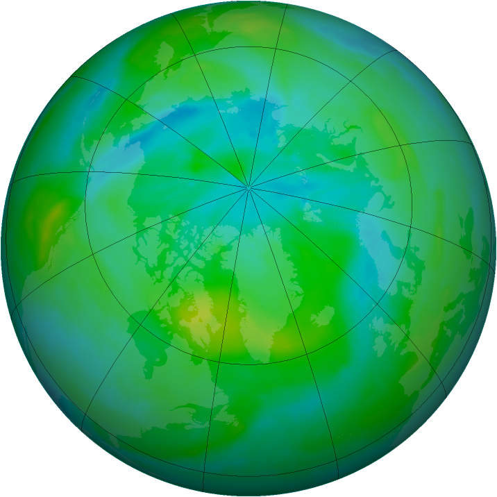 Arctic ozone map for 26 August 2013